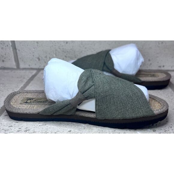 Komodo Bali Helena Green Sandal Organic Cotton & Recycled PU Footbed Size 4 - Picture 9 of 13